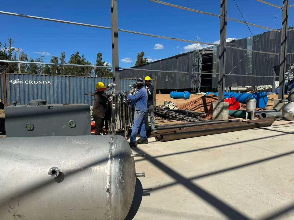 Production equipment installation work