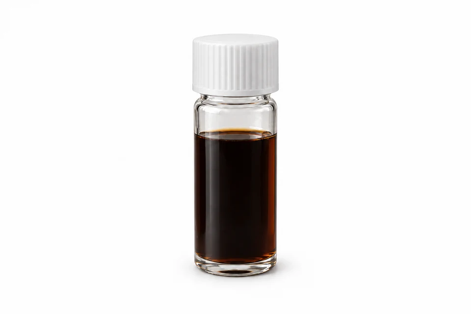 Tobacco Absolute in a clear sample bottle
